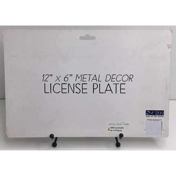 LV2FISH License Plate Sign Metal - Home Decor - Bar - Garage Decor 6" x 12" - Picture 4 of 4